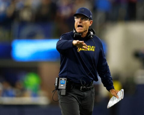 LA Chargers head coach Jim Harbaugh joins historic club with big win over Minnesota Vikings on Thursday Night Football