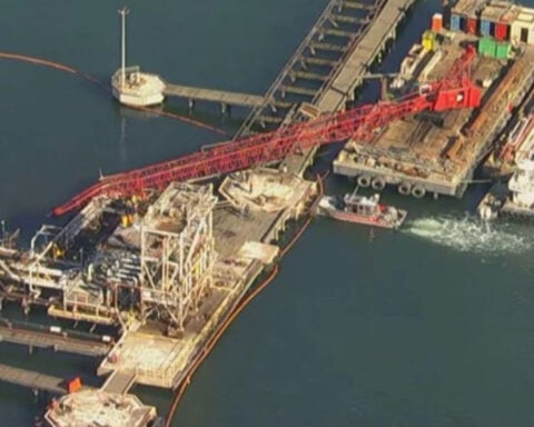 Crane collapses on Massachusetts waterfront, 1 person killed