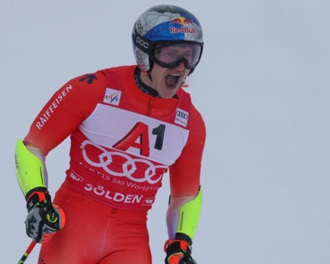Olympic GS champion Odermatt wins close duel with Schwarz to start World Cup season with victory