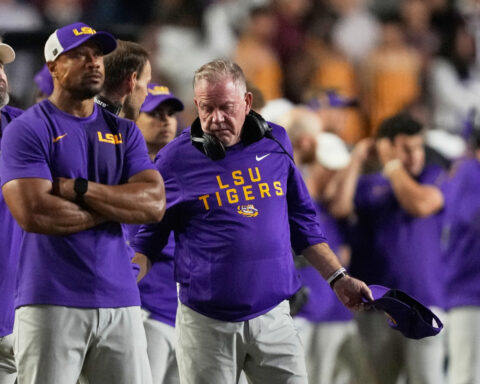 LSU fires coach Brian Kelly in the 4th season of his 10-year, $100 million deal