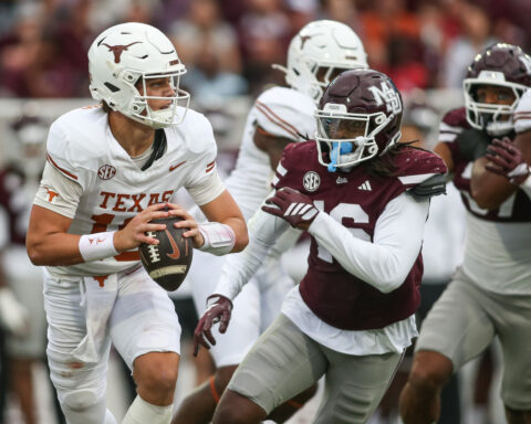 Arch Manning in concussion protocol for No. 20 Texas ahead of game vs. No. 9 Vanderbilt