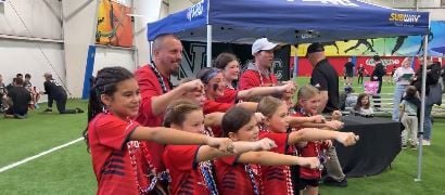 All girls flag football team wins championship for 1st time ever against boys team in Massachusetts