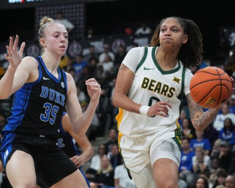 Taliah Scott scores 24 points to help Baylor beat Duke 58-52 in women's college basketball in Paris