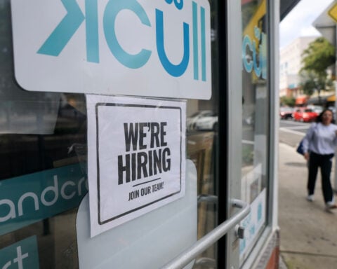 The US economy added 42,000 private-sector jobs last month, more than expected