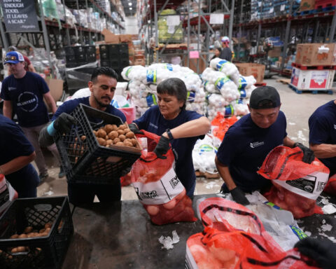National 211 hotline calls for food assistance quadrupled in a matter of days, a magnitude typically seen during disasters