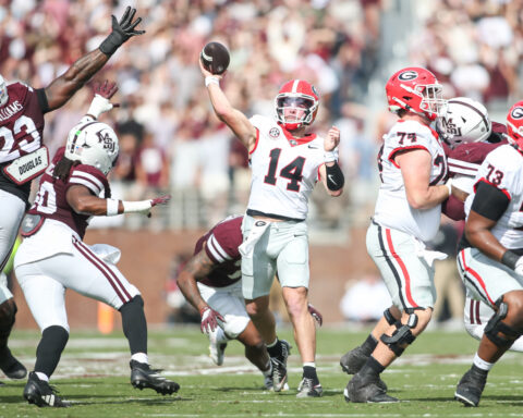 Gunner Stockton throws for three touchdowns as No. 5 Georgia beats Mississippi State 41-21