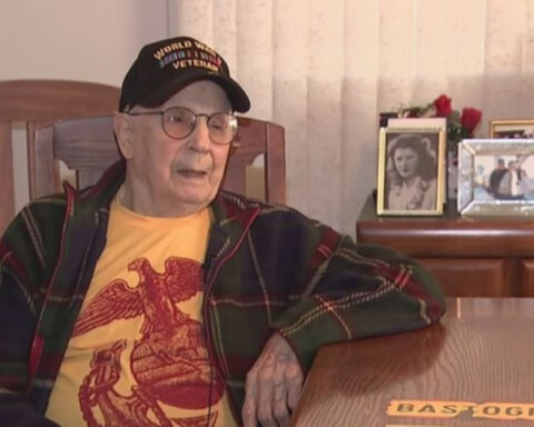 At 99 years old, U.S. Marine Corps veteran honors fellow WWII soldiers