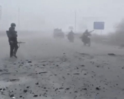 Russian forces roll 'Mad Max'-style into battered Ukrainian city of Pokrovsk, video shows