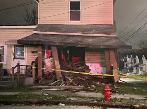 Vehicle slams into home during late-night police chase