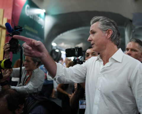 AP Interview: Newsom says Trump climate-fighting absence is 'doubling down on stupid'