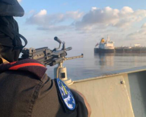 European Union and Indian navies take over ship used by pirates off Somalia to seize tanker