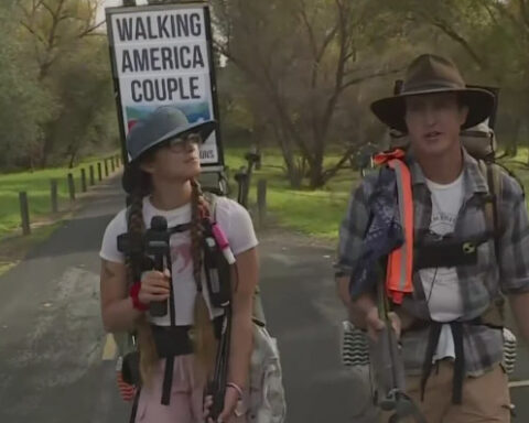 'Walking America Couple' pass through Northern California, share message of positivity and connection