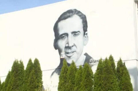 Nicolas Cage mural in South Eugene, Oregon adds color to daily life