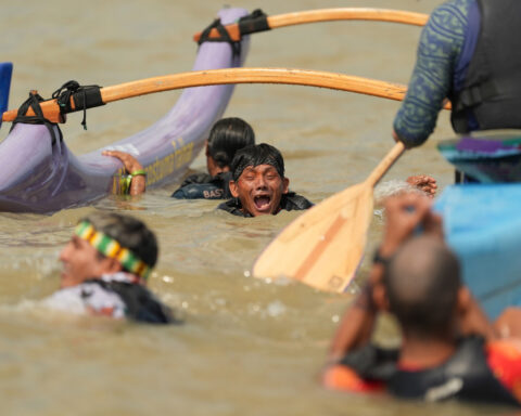 A flotilla kicks off the People's Summit for activists at UN climate talks