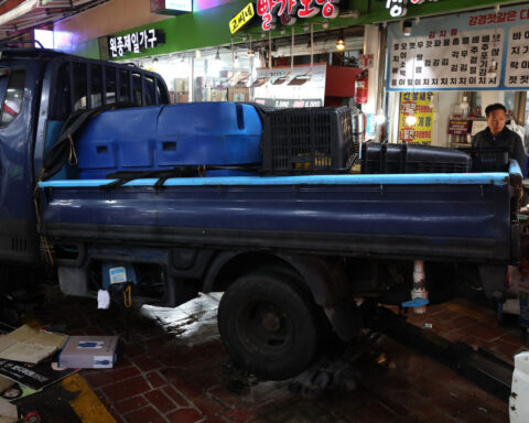 Truck hits pedestrians in South Korea market, killing 2 people and injuring 18
