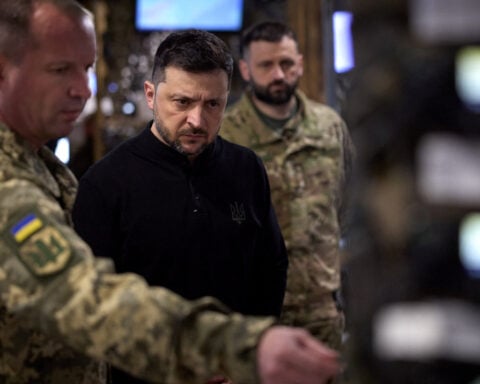 Zelenskiy visits troops near Zaporizhzhia front as Russian pressure mounts