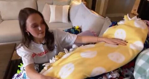 TCU student's blanket project brings comfort to kids in pain