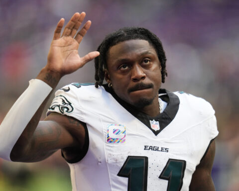 A.J. Brown's constant complaining hasn't prevented the Eagles from winning but it's not helping