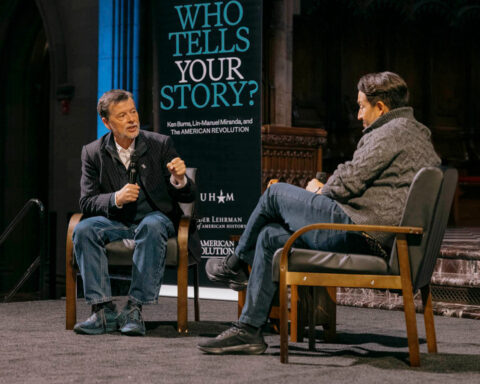 Ken Burns and Lin-Manuel Miranda offer history lesson to NYC students at Trinity Church