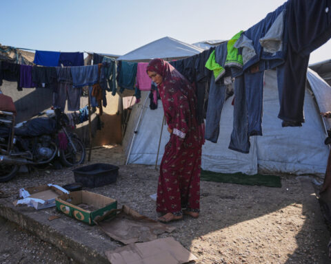 First major winter rains pummel Gaza, destroying makeshift shelters