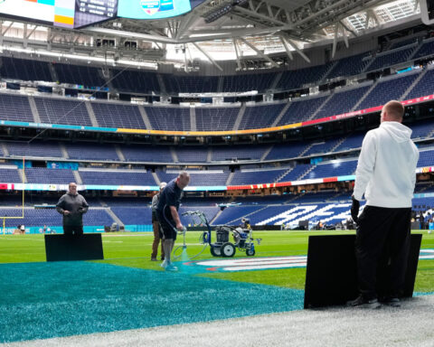 Atmosphere at Santiago Bernabeu Stadium looking a lot different ahead of 1st NFL game in Spain