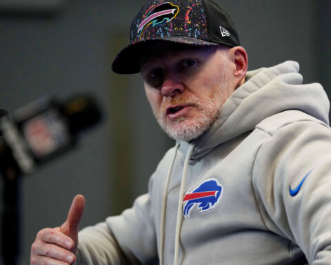 Bills coach McDermott said WR Coleman was inactive against Bucs for being late to a team meeting
