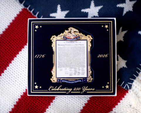 America will celebrate its 250th birthday next year. There's a commemorative ornament for it