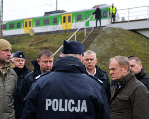 Polish PM says two responsible for railway blast worked for Russian intelligence