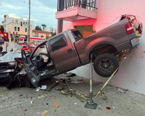 2 injured after high-speed SF crash leaves truck in building: officials