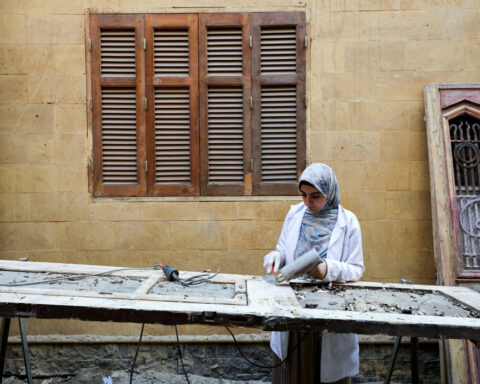 Restorers dismantle and reconstruct a historic Cairo neighbourhood