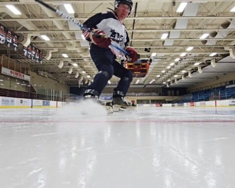 At 85, Clayton Mannausau is still playing league hockey 3 nights a week