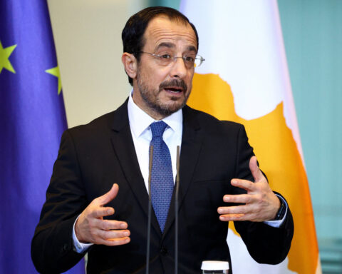 Leaders of ethnically split Cyprus agree to work towards reviving talks