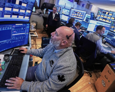 Big swings keep rocking Wall Street as US stocks drop sharply after erasing a morning surge