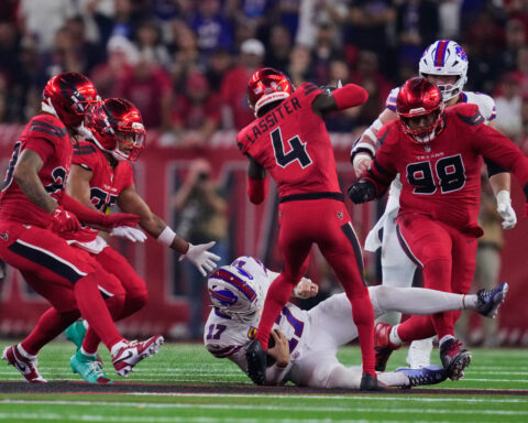 Texans get 8 sacks and Bullock forces 3 turnovers in Houston's 23-19 win over Bills