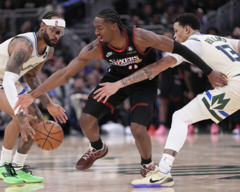 76ers' hard-working Tyrese Maxey joins exclusive fraternity with 54-point, nine-assist performance