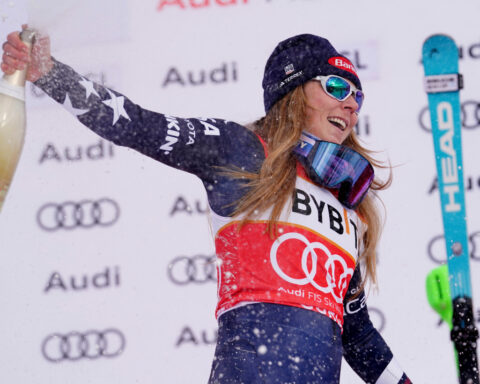 US ski star Shiffrin wins 2nd straight World Cup slalom of Olympic season