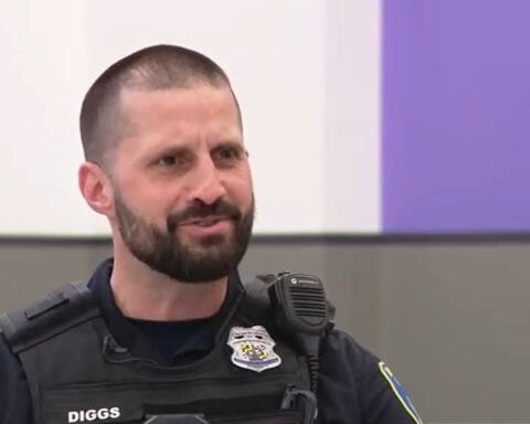 'My heart is here': After tough journey navigating lung cancer, officer returns to full duty
