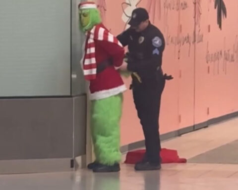 Police take 'The Grinch' into custody after attempt to end Christmas, 'steal' ambulance