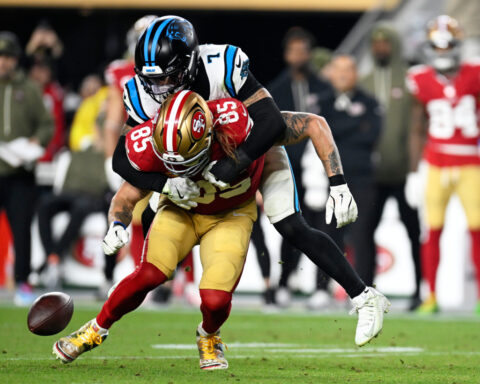 Panthers safety Tre’von Moehrig suspended 1 game for punching 49ers' Jauan Jennings