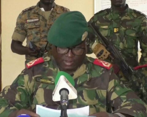Soldiers in Guinea-Bissau appear on state television saying they have seized power