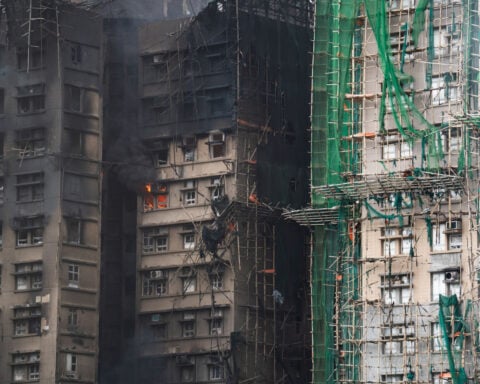Bamboo scaffolding, a centuries-old technique, comes under scrutiny after Hong Kong’s deadliest fire in decades