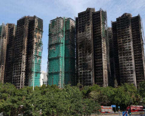 How does the Hong Kong tower fire compare to other recent building blazes?