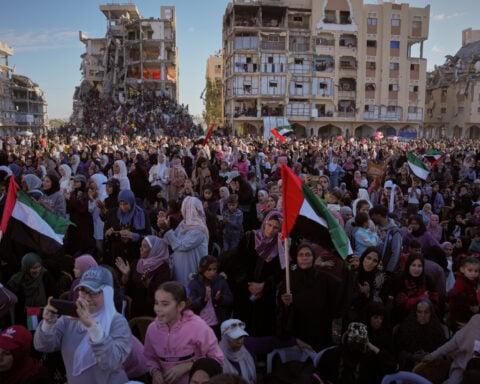 Mass wedding in Gaza celebrates new life after years of war and tragedy