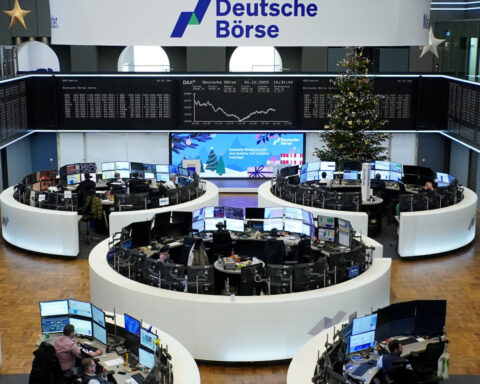 European shares little changed; Bayer surges on Trump administration backing