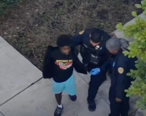 Video shows police drone tracking suspect involved in domestic dispute