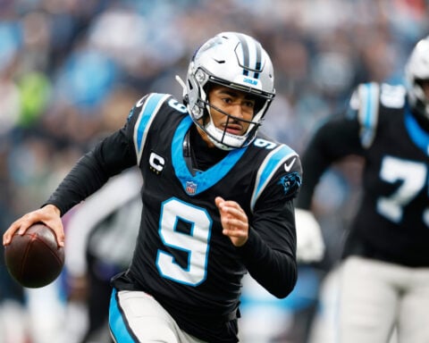 Young throws 3 TDs, Panthers turn over Stafford 3 times to end Rams' 6-game win streak, 31-28