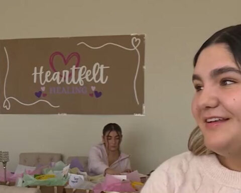 Teen puts together care packages for hospital patients