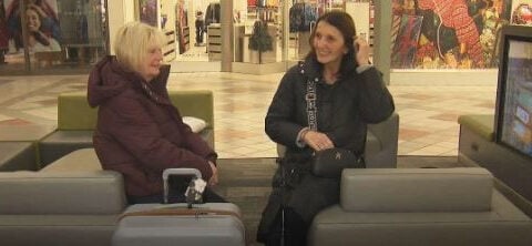 2 women from England like Black Friday in Boston so much they shop with empty suitcases. "We love the bargains."
