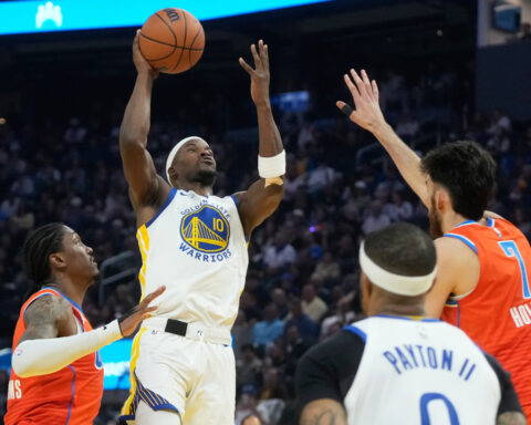 Shai Gilgeous-Alexander scores 38 points as defending champion Thunder hold off Warriors 124-112