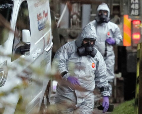 UK sanctions Russia’s GRU spy agency over 2018 nerve agent attack